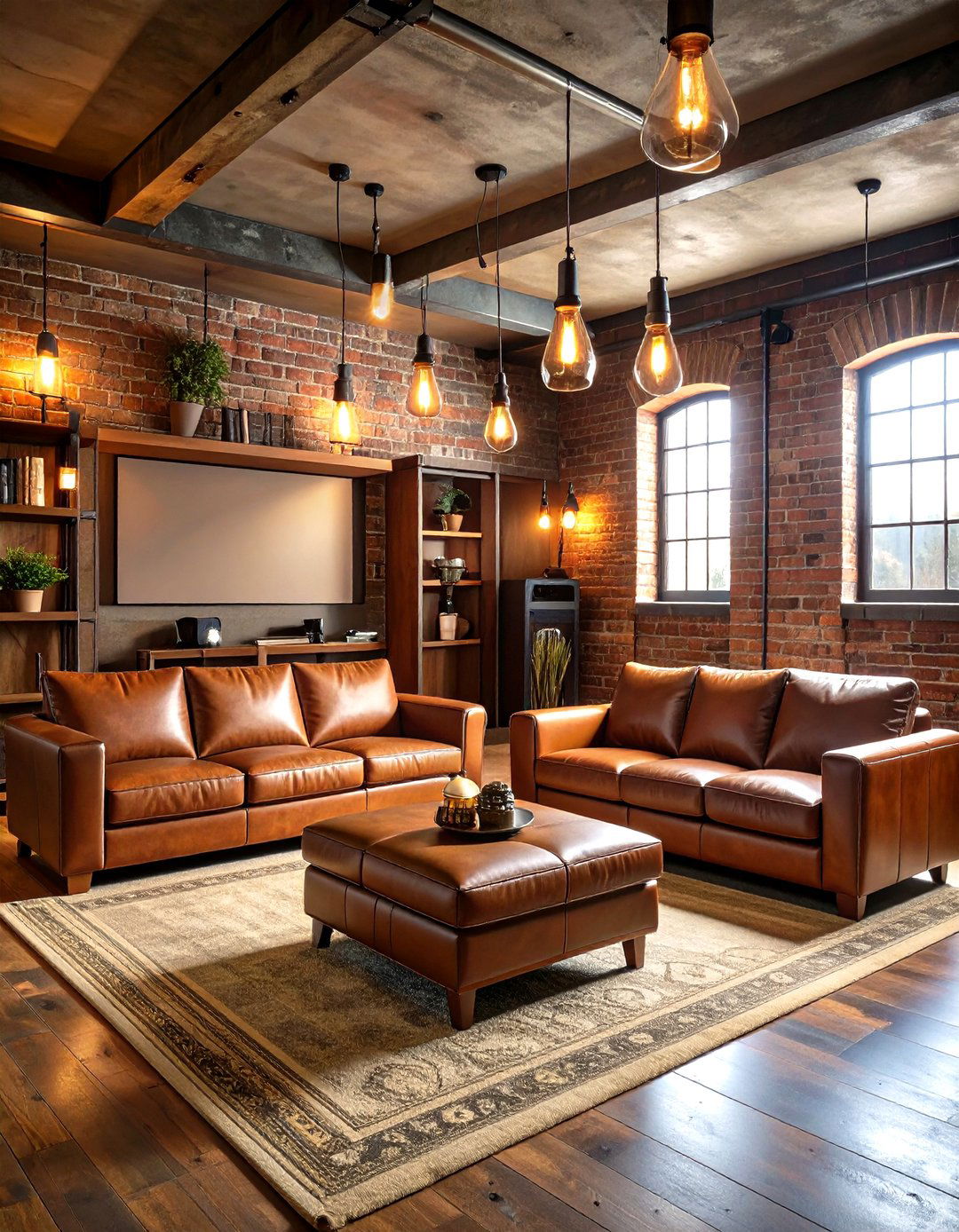 Industrial Basement Theater - 24 Tv Room Ideas