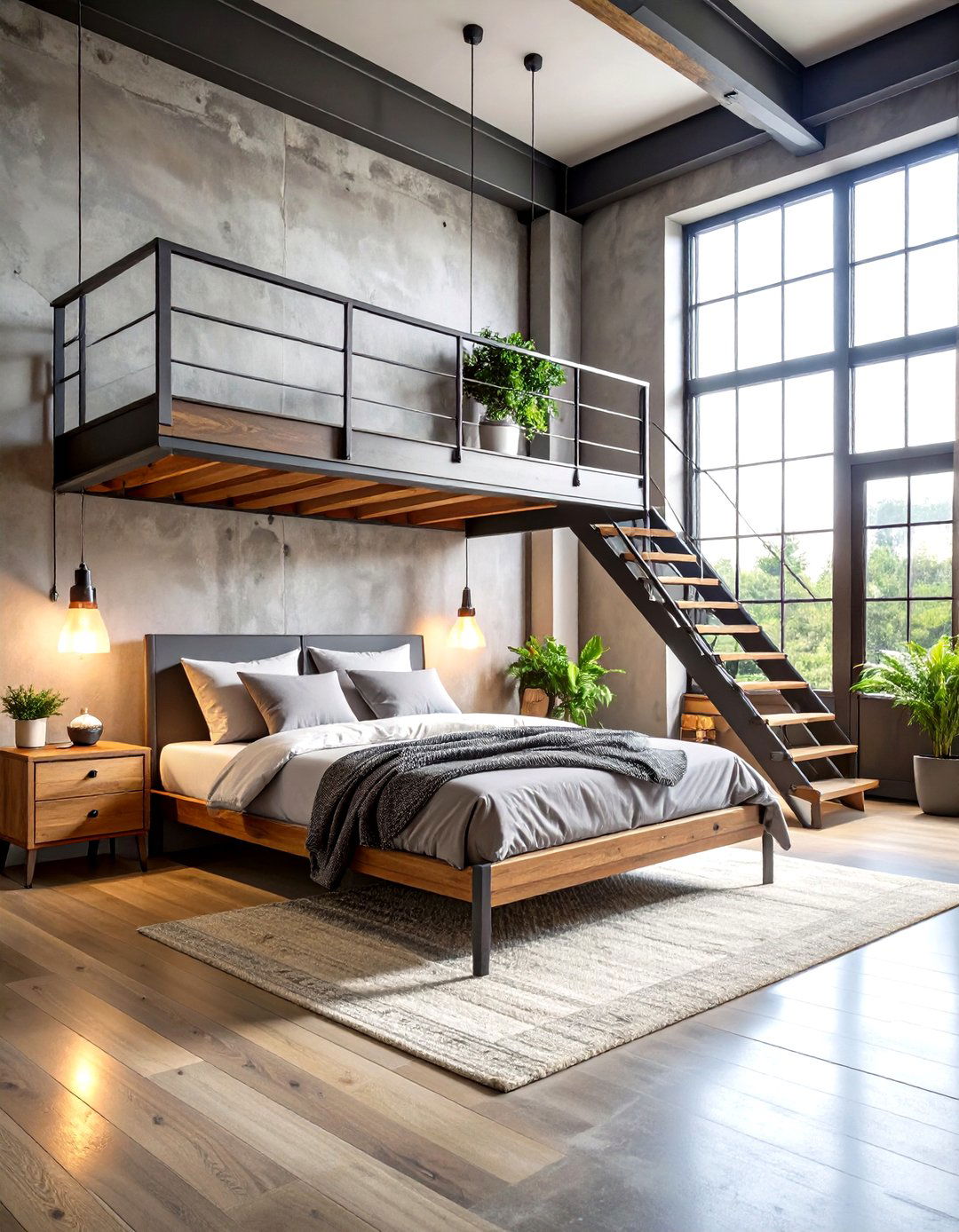 Industrial Bedroom Lofts - 24 Industrial Decor Ideas