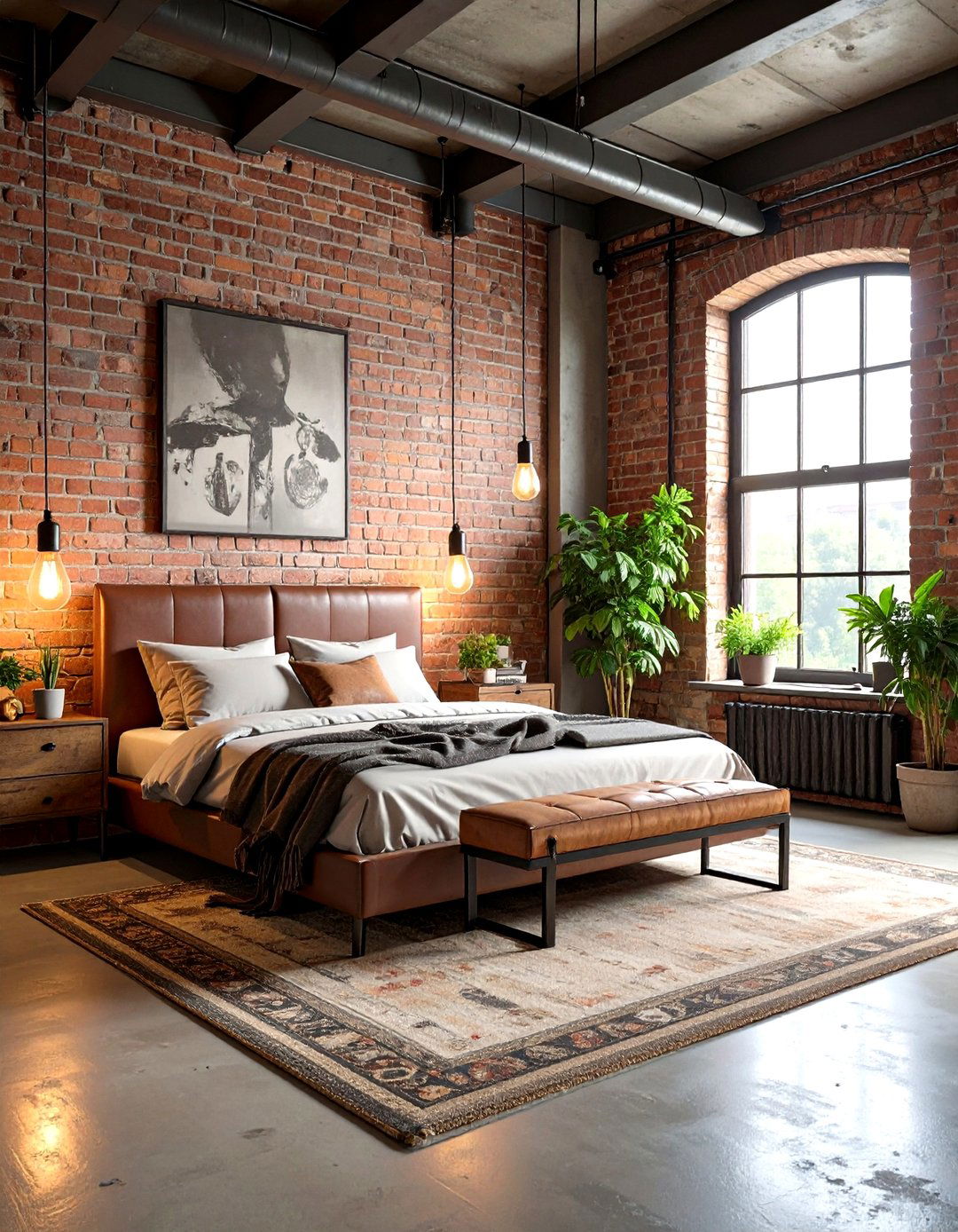 Industrial Beige Loft Bedroom - 24 Beige Bedroom Ideas