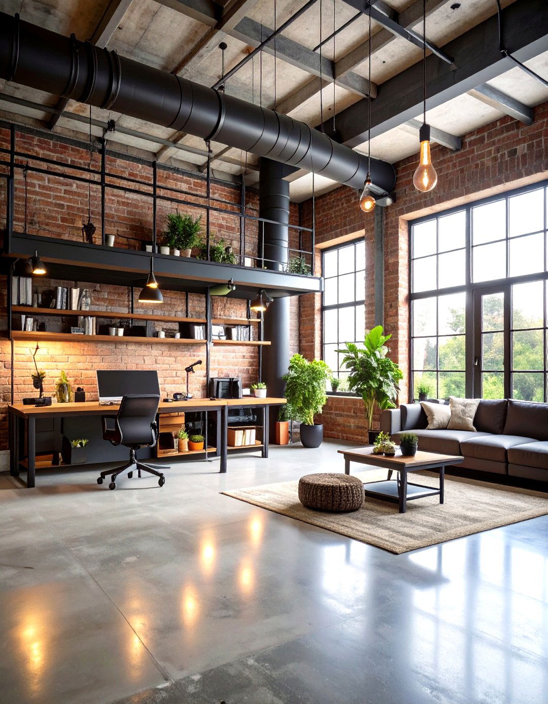 Industrial Black Gaming Loft - 24 Black Gaming Room Ideas