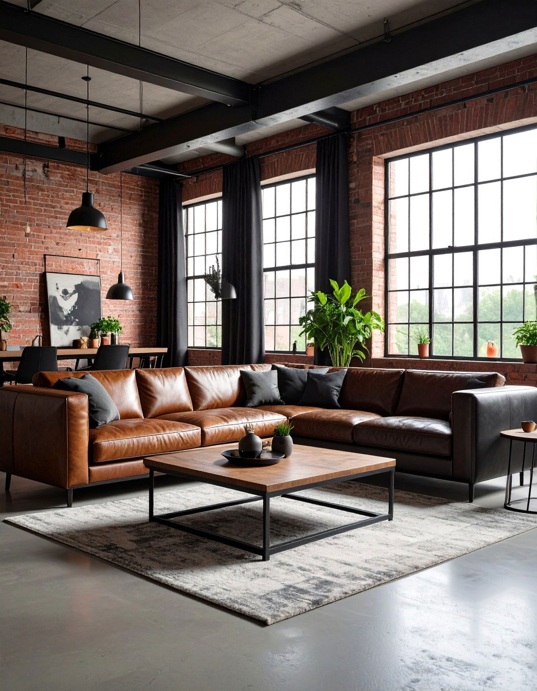 Industrial Black Living Room Theme - 24 Black Living Room Ideas