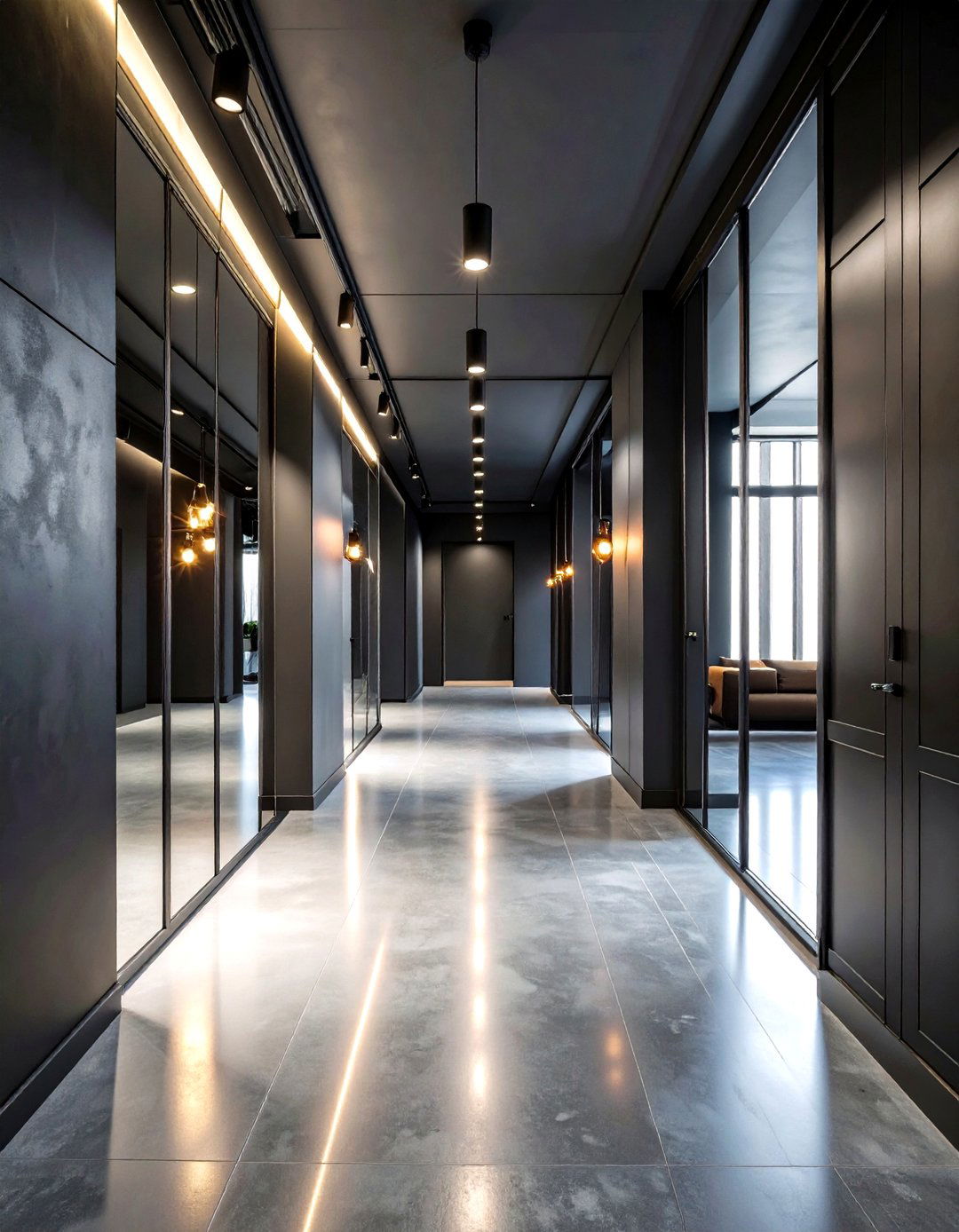 Industrial Black Metal Aesthetic - 24 Dark Hallway Ideas