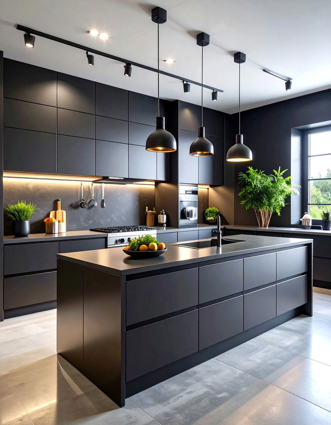 Industrial Black Metal Backsplash - 24 Kitchen With Black Backsplash