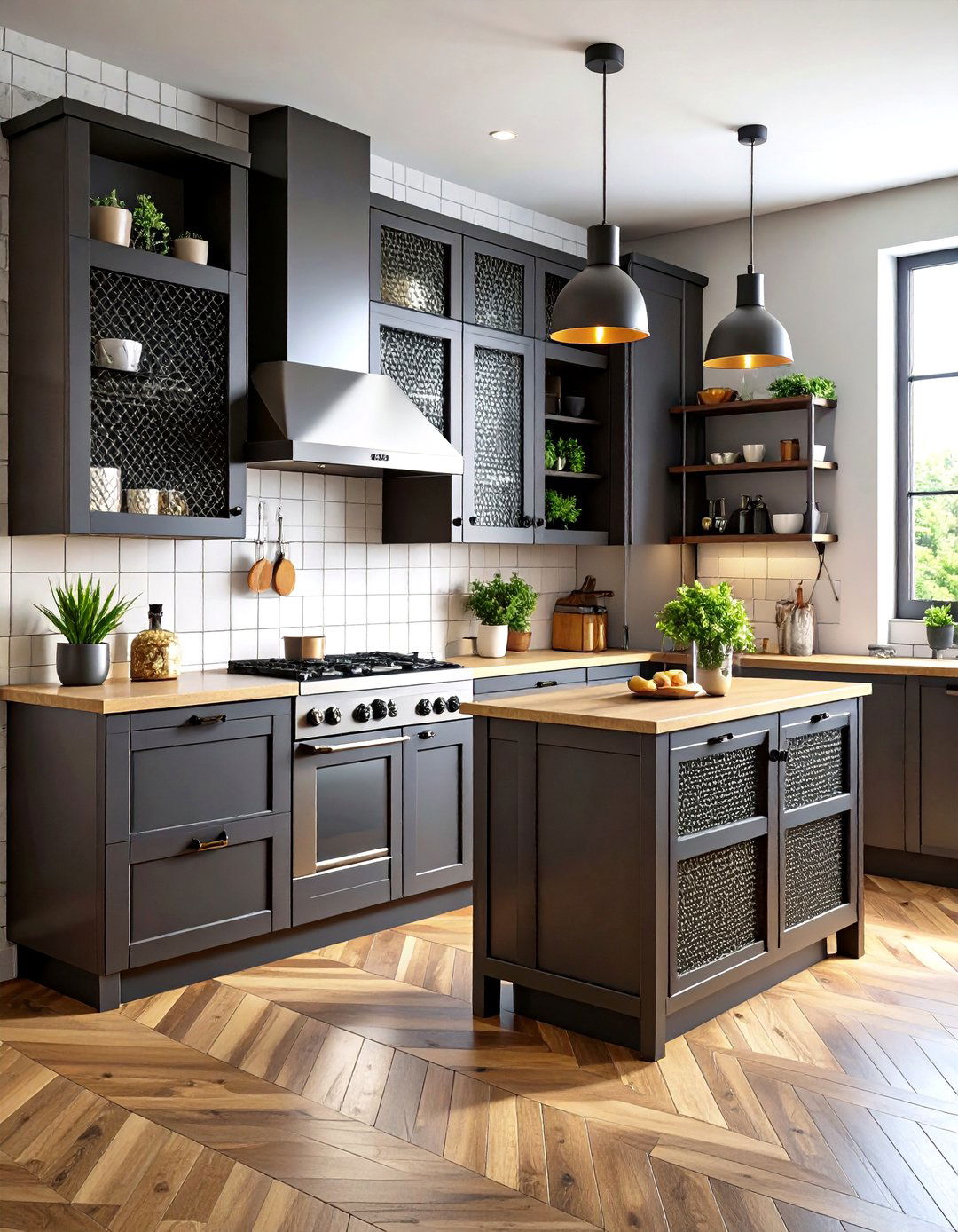 Industrial Black Metal Kitchen Cabinets - 24 Black Kitchen Cabinet Ideas