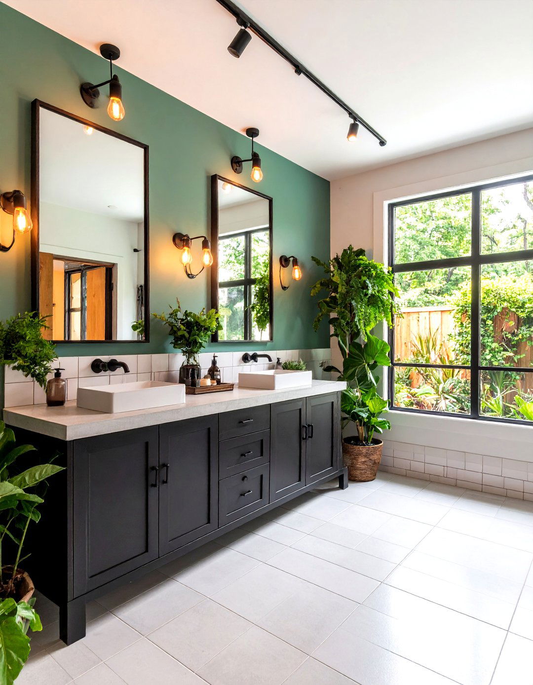 Industrial Black Pipe Fixtures - 24 black powder room ideas