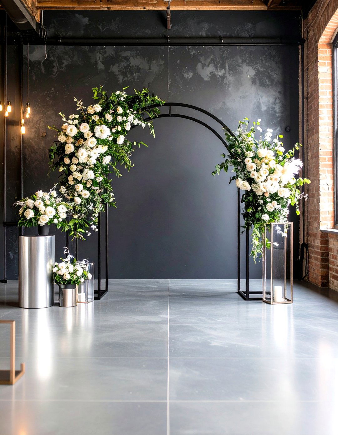 Industrial Black and Silver Wedding - 24 Black-Themed Wedding Ideas