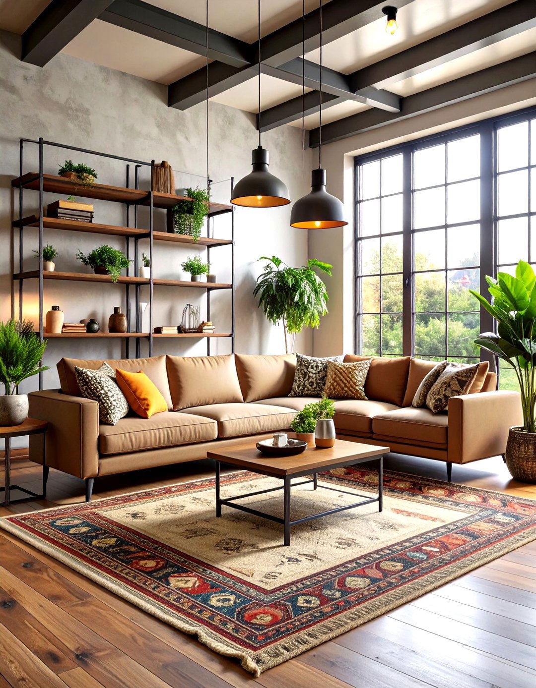 Industrial Boho Blend - 24 Black and White Boho Living Room Ideas