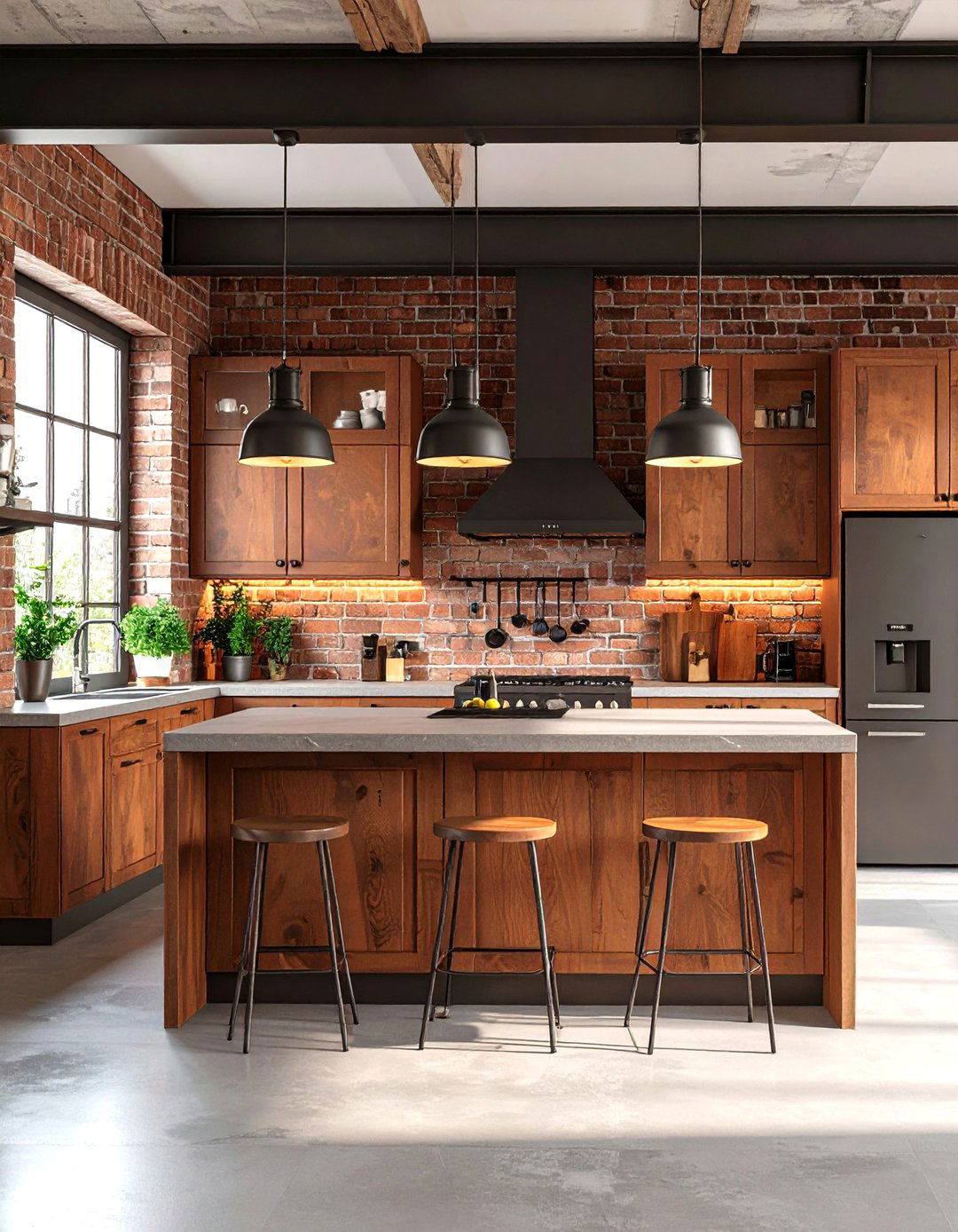 Industrial Brown Kitchen Design Elements - 24 Brown Kitchen Ideas
