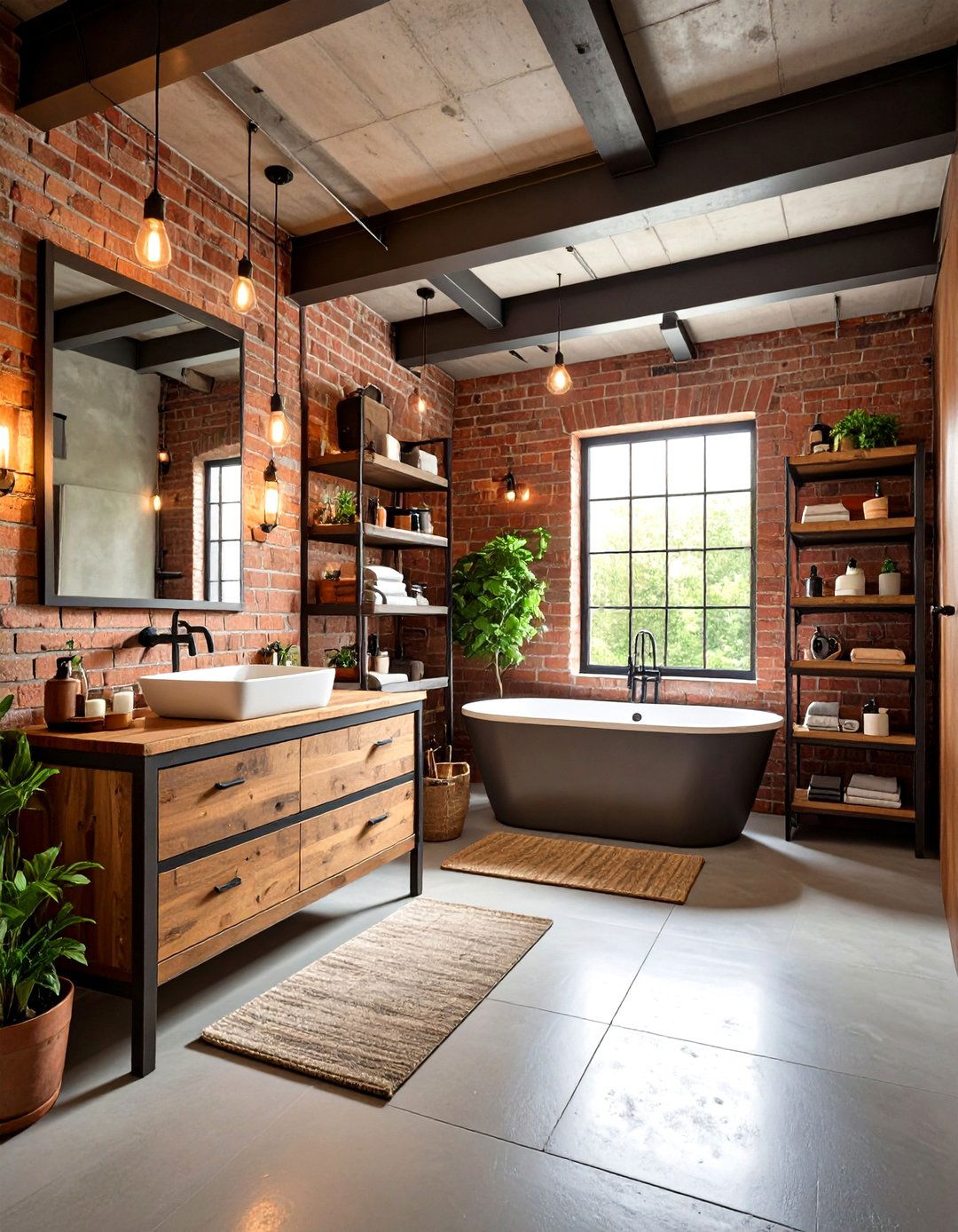 Industrial Chic Basement Bathroom - 24 Basement Bathroom Ideas