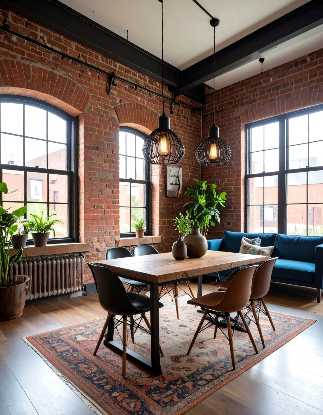 Industrial Chic Foyer with Metal Accents - 24 Foyer Decor Ideas