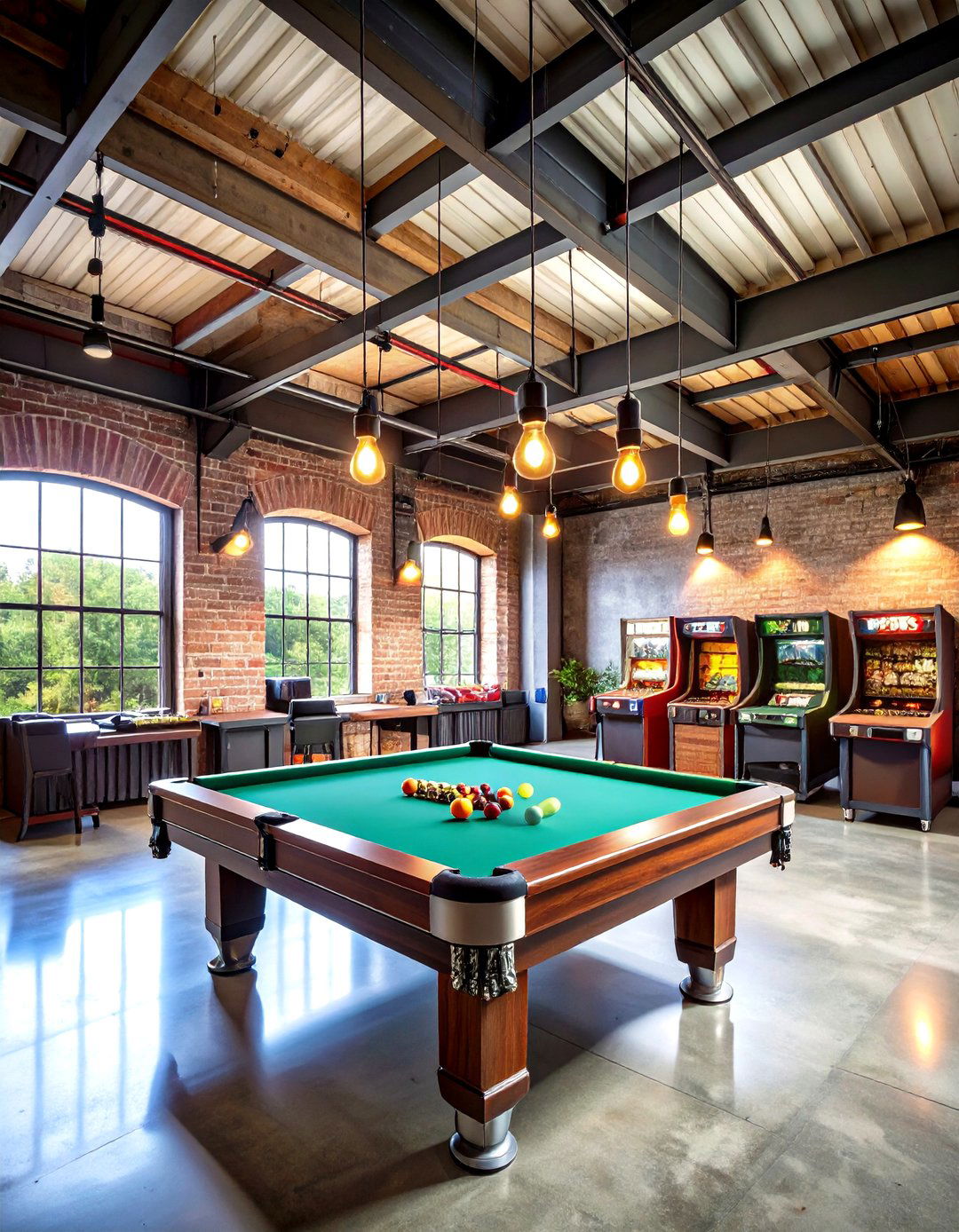 Industrial Chic Gaming Warehouse - 24 Luxury Game Room Ideas