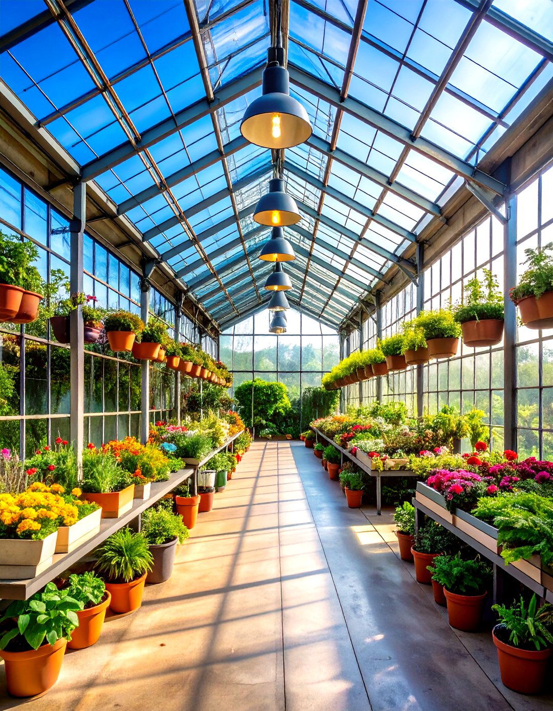 Industrial Chic Greenhouse Design - 24 Greenhouse Decor Ideas