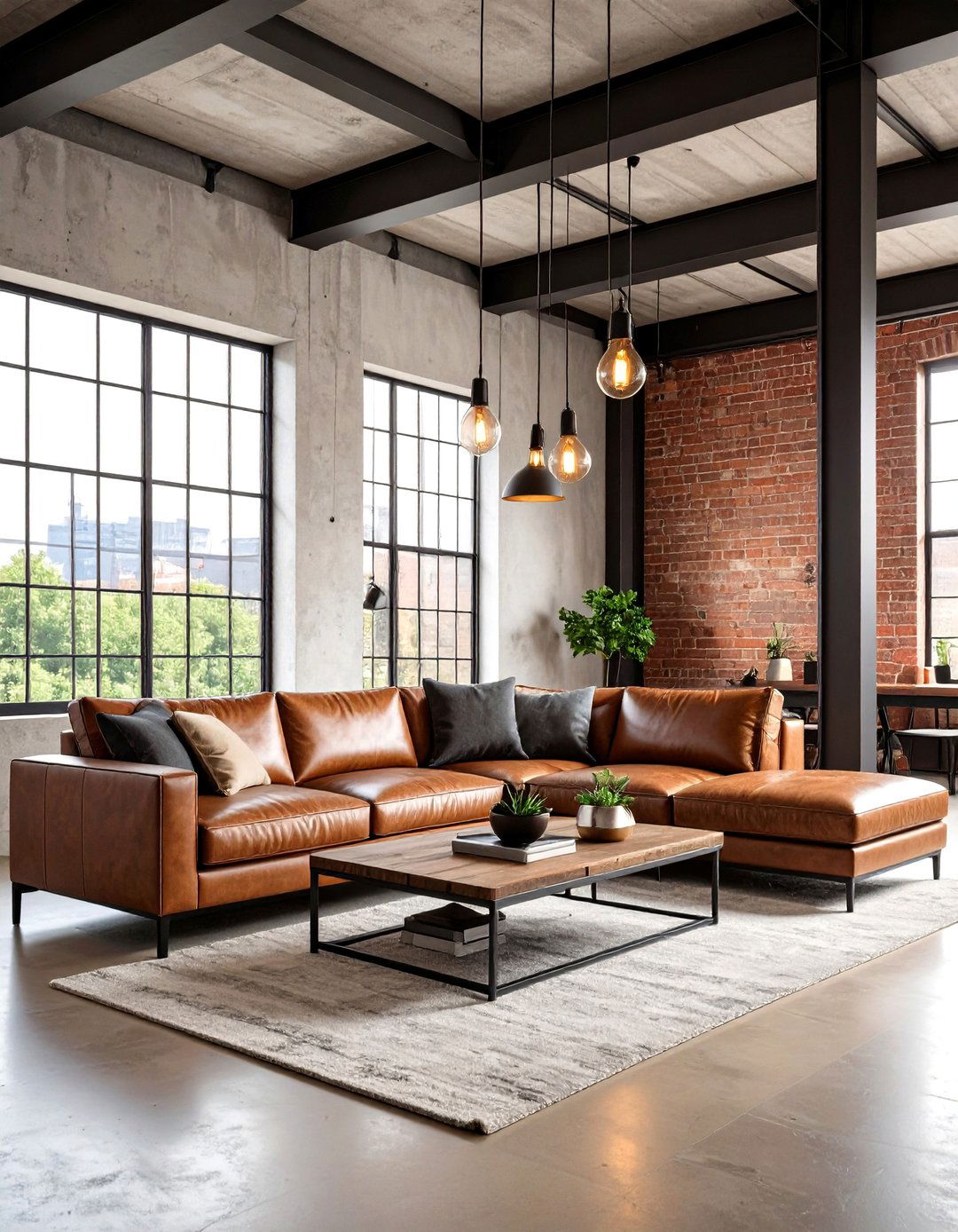 Industrial Chic Living Room - 24 Cream and Black Living Room Ideas