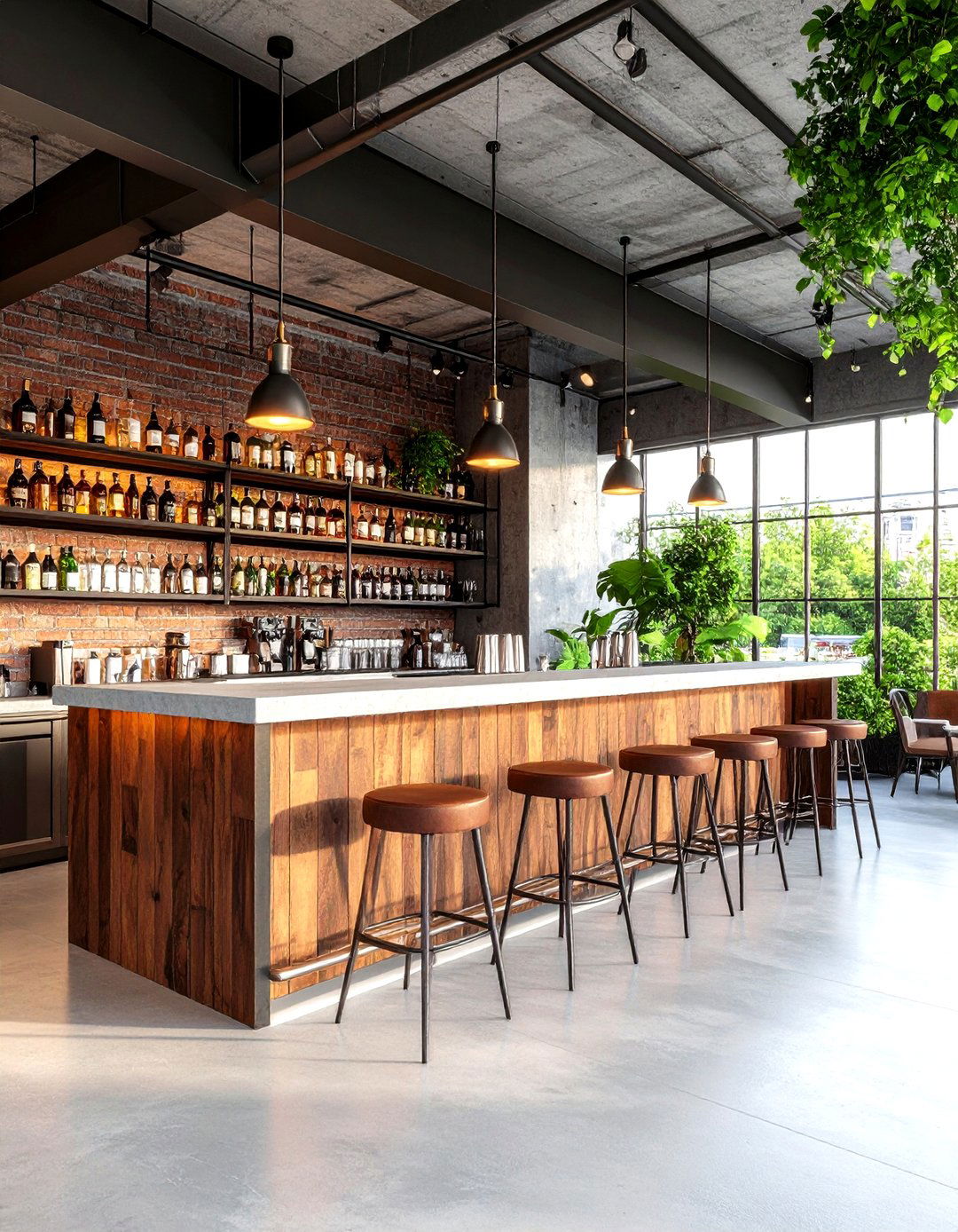 Industrial Chic Outdoor Bar Stations - 24 Outdoor Countertop Ideas