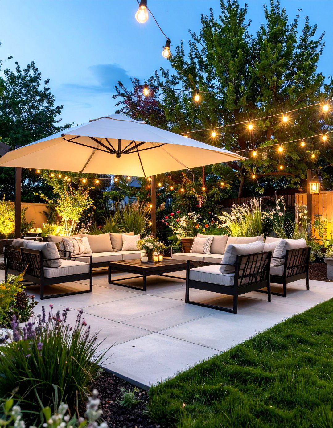 Industrial Chic Outdoor Space - 24 Black and White Patio Ideas