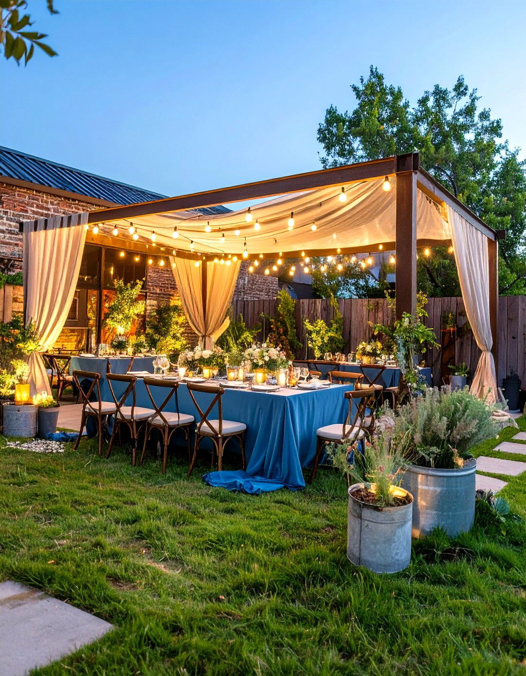 Industrial Chic Outdoor - 24 Backyard Wedding Ideas