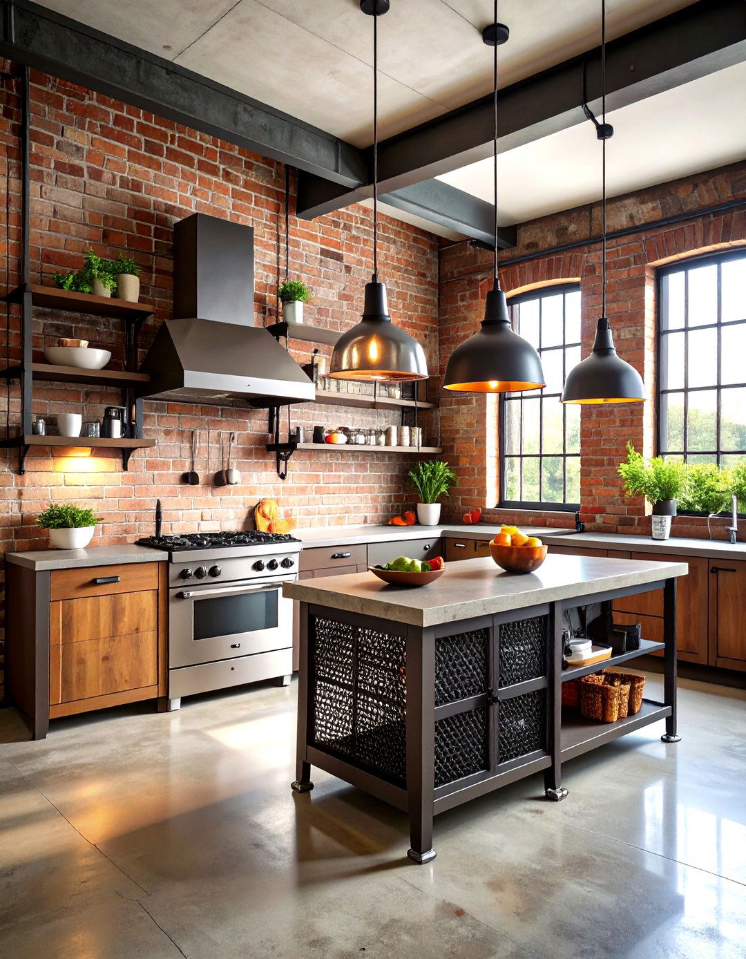 Industrial Chic Prep Kitchen Theme