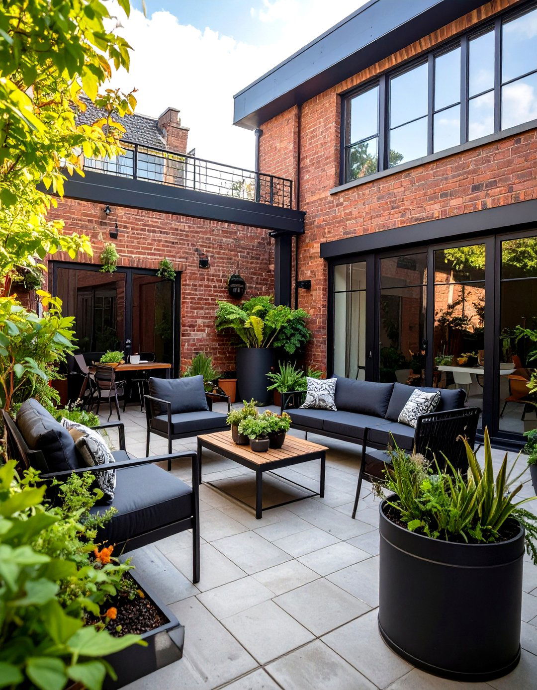 Industrial Chic Townhouse Patio - 24 townhouse patio ideas