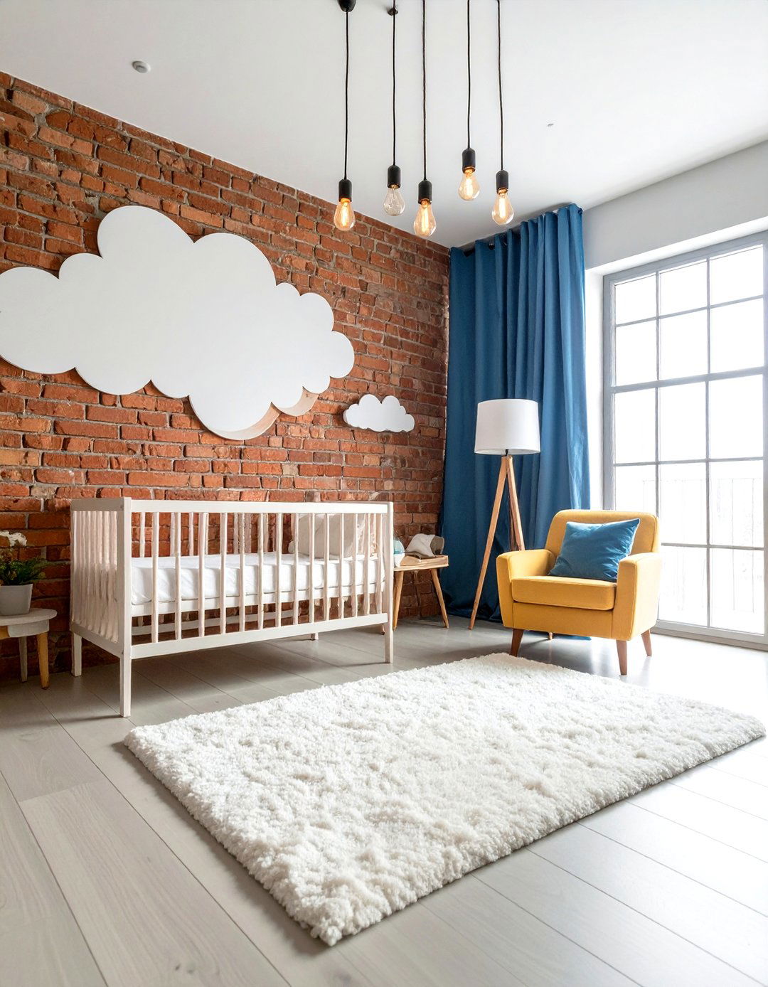 Industrial Cloud Loft Nursery - 24 Cloud Themed Nursery Ideas