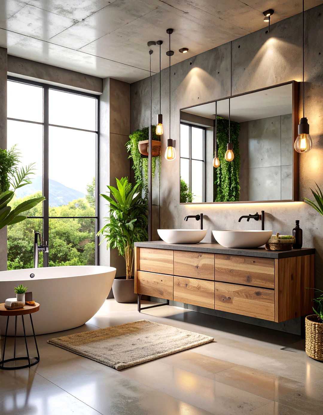 Industrial Concrete Bathrooms - 24 Concrete Bathroom Ideas