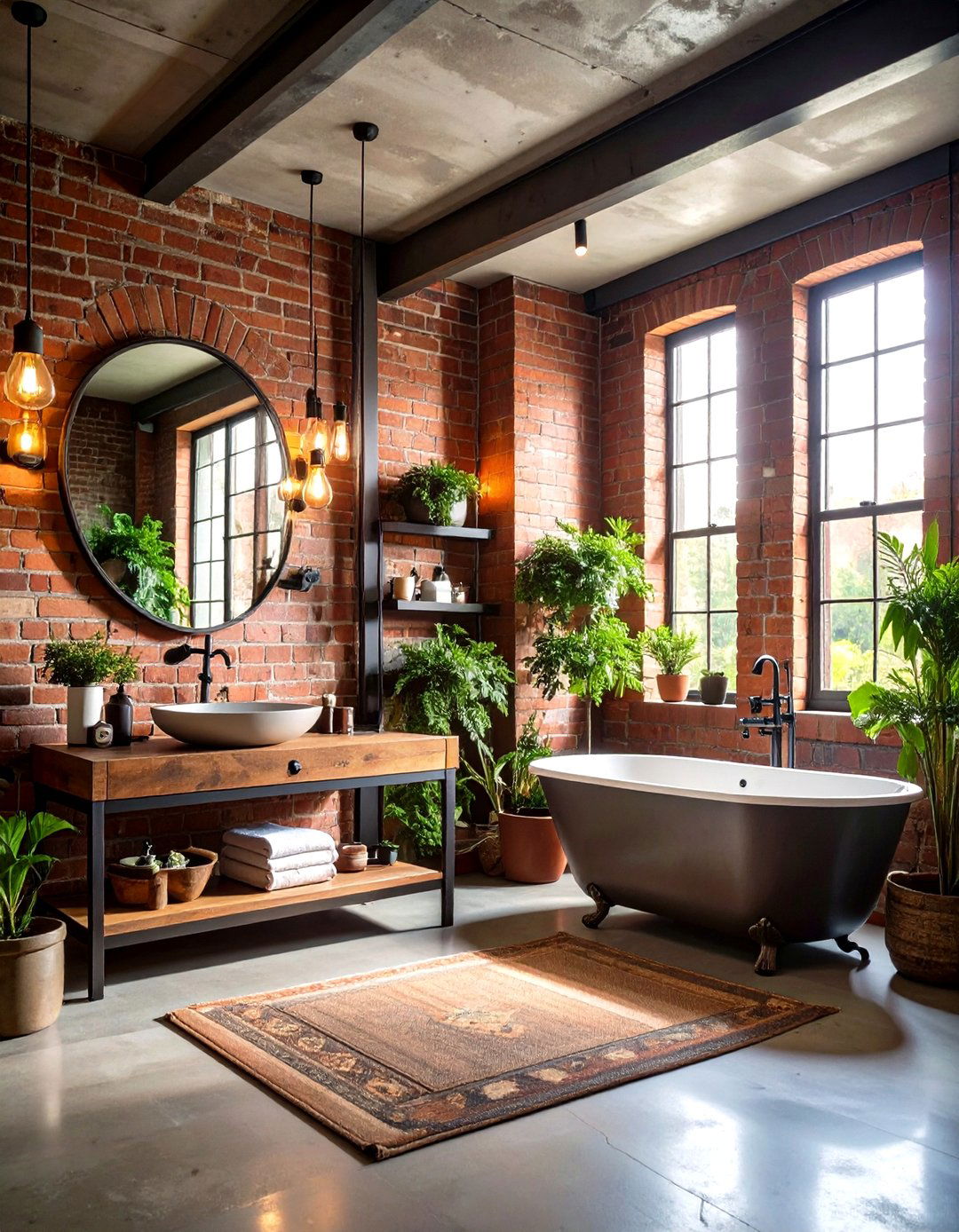 Industrial Concrete Boys Bathroom - 24 Boy Bathroom Ideas