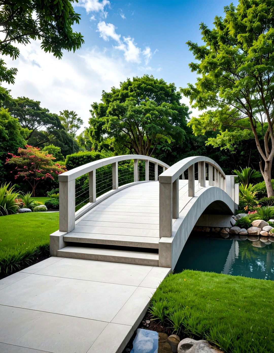 Industrial Concrete Garden Bridges - 24 Concrete Garden Ideas