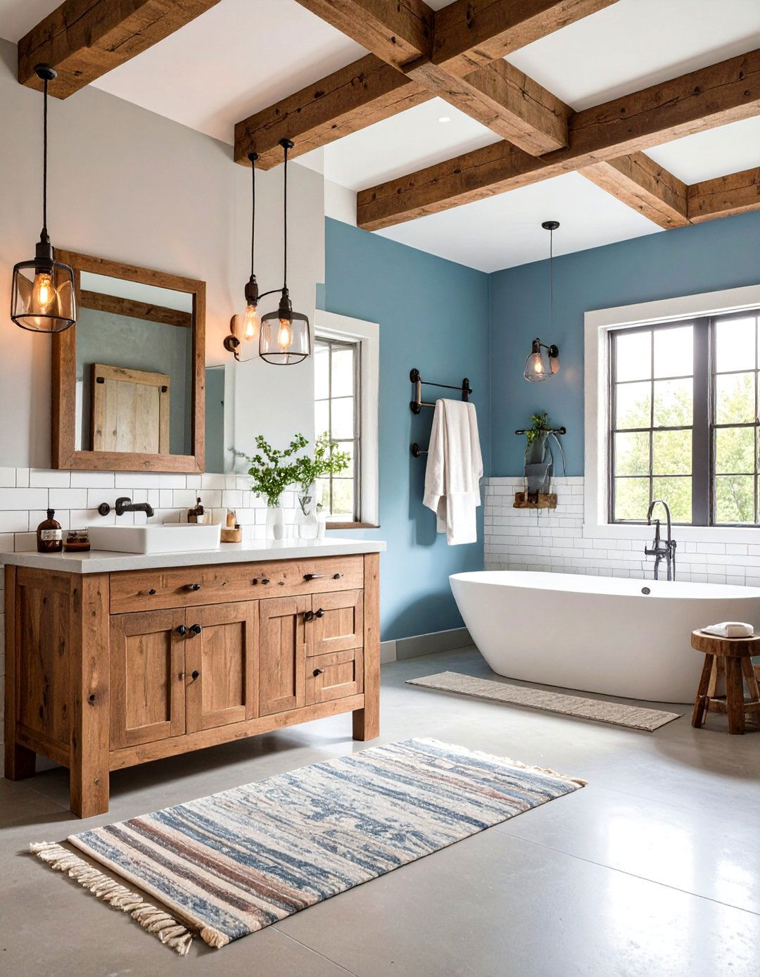 Industrial Cottage Fusion - 24 Cottage Bathroom Ideas