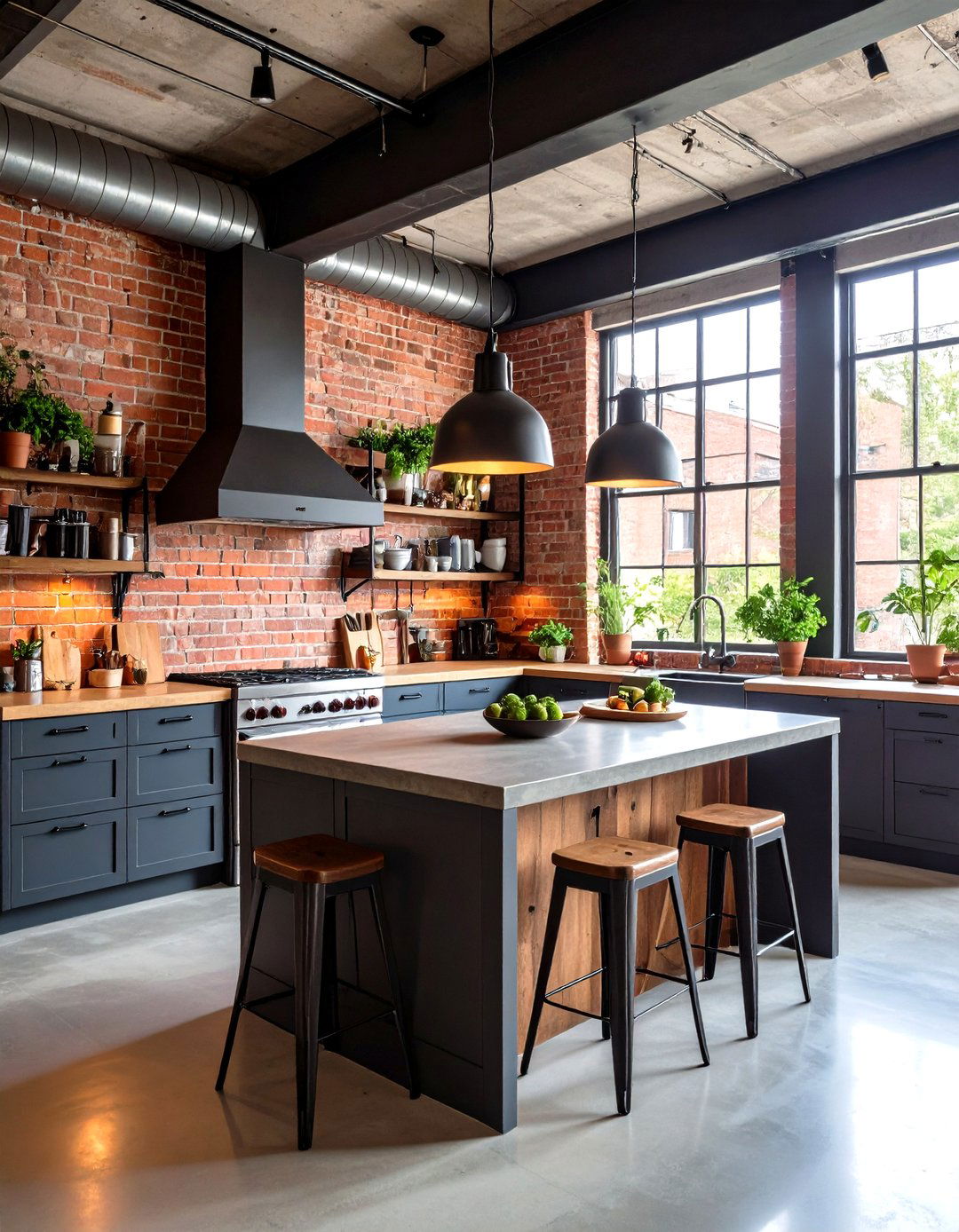 Industrial Element Kitchen Integration - 24 Dream Kitchen Ideas