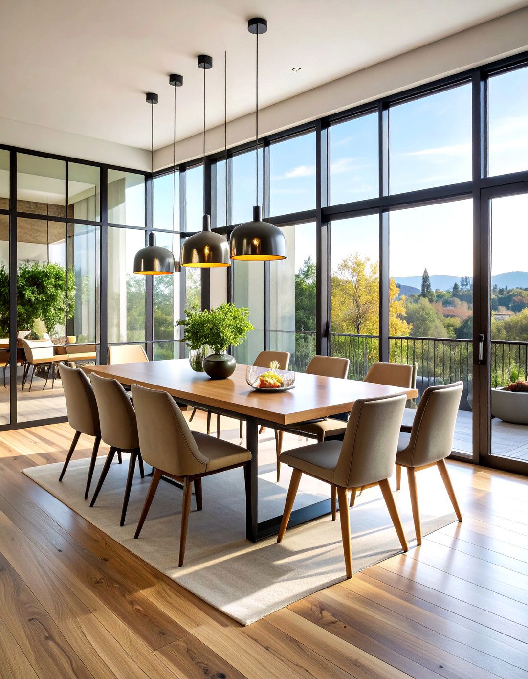 Industrial Glass Partition Walls - 24 Industrial Dining Room Ideas