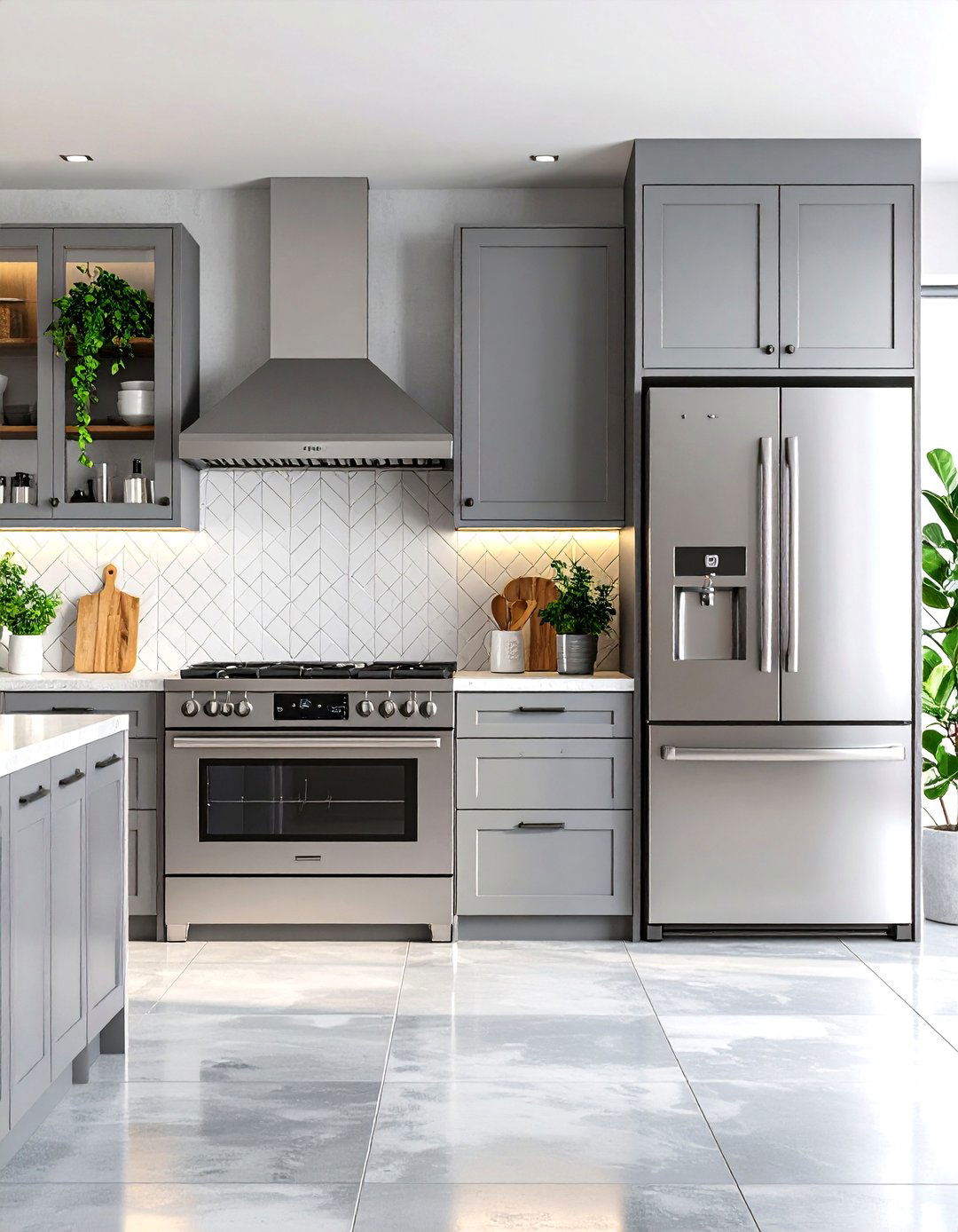 Industrial Gray Kitchen Suites - 24 Kitchen With Colored Appliances Ideas