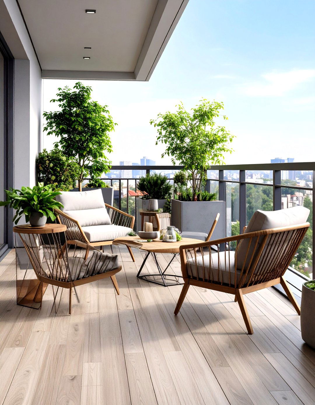 Industrial Loft Balcony with Steel Railings - 24 Loft Balcony Ideas