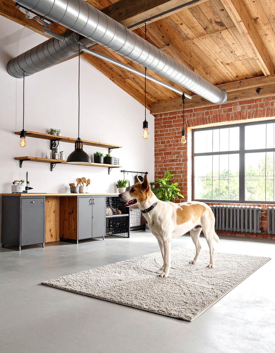 Industrial Loft Dog Den - 24 Dog Room Ideas
