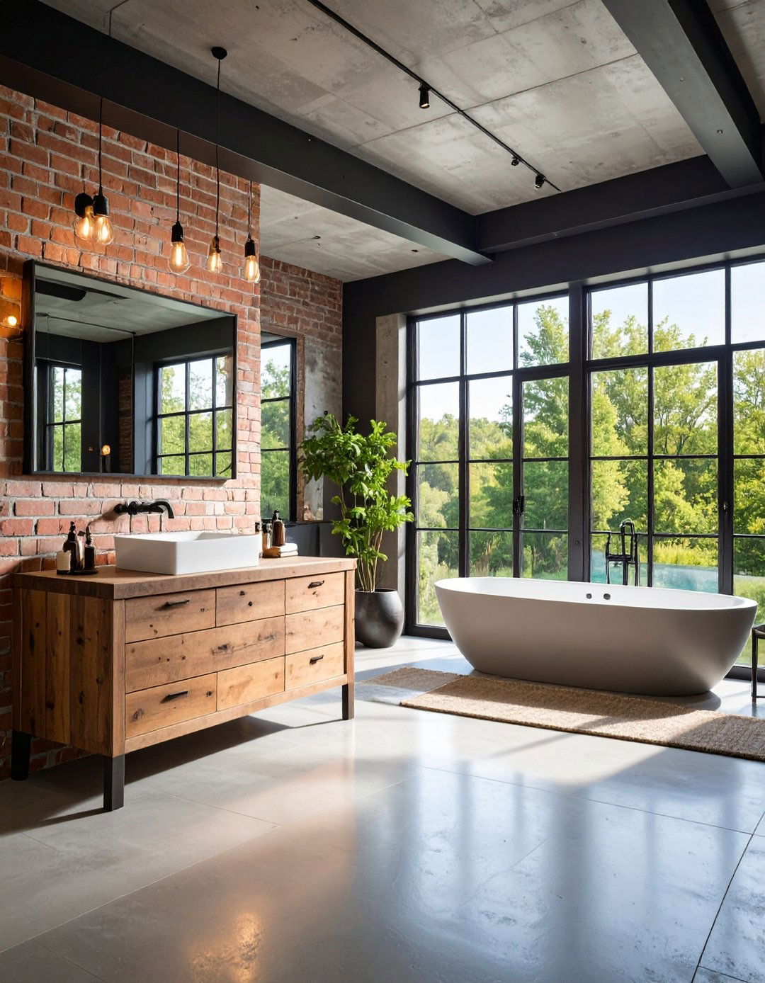 Industrial Loft Pool Bathroom - 24 Pool Bathroom Ideas