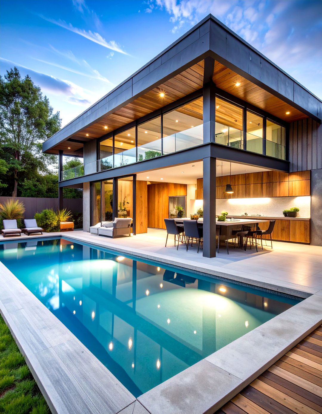 Industrial Loft Pool House with Chef Grade Equipment - 24 Pool House With Outdoor Kitchen Ideas
