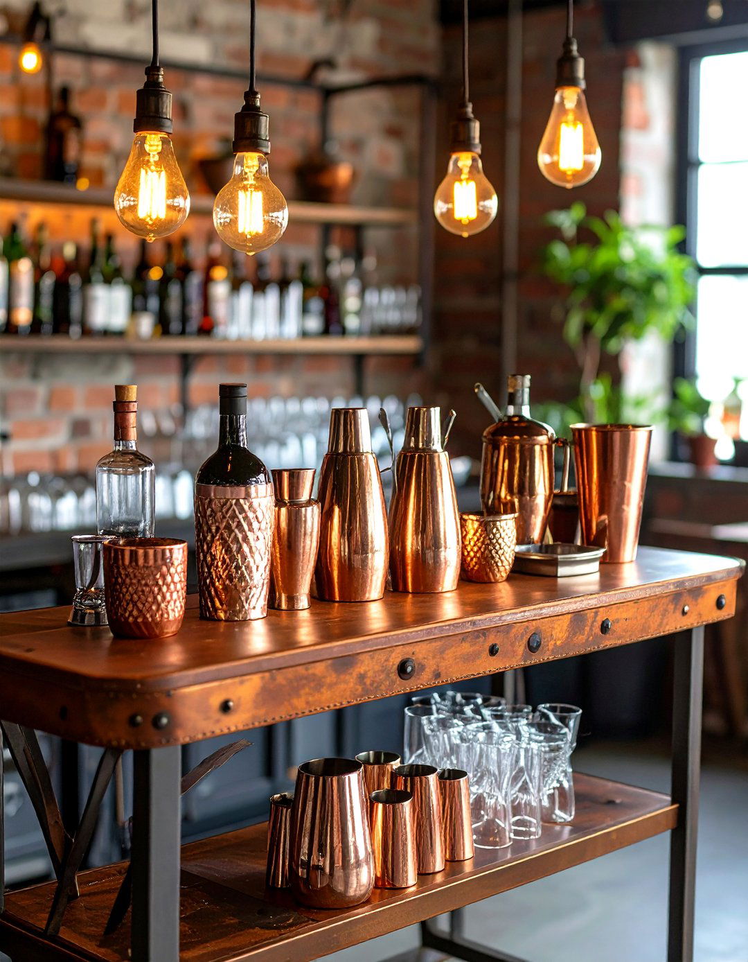 Industrial Loft Style Bar Cart Tray - 24 Tray Decor Ideas