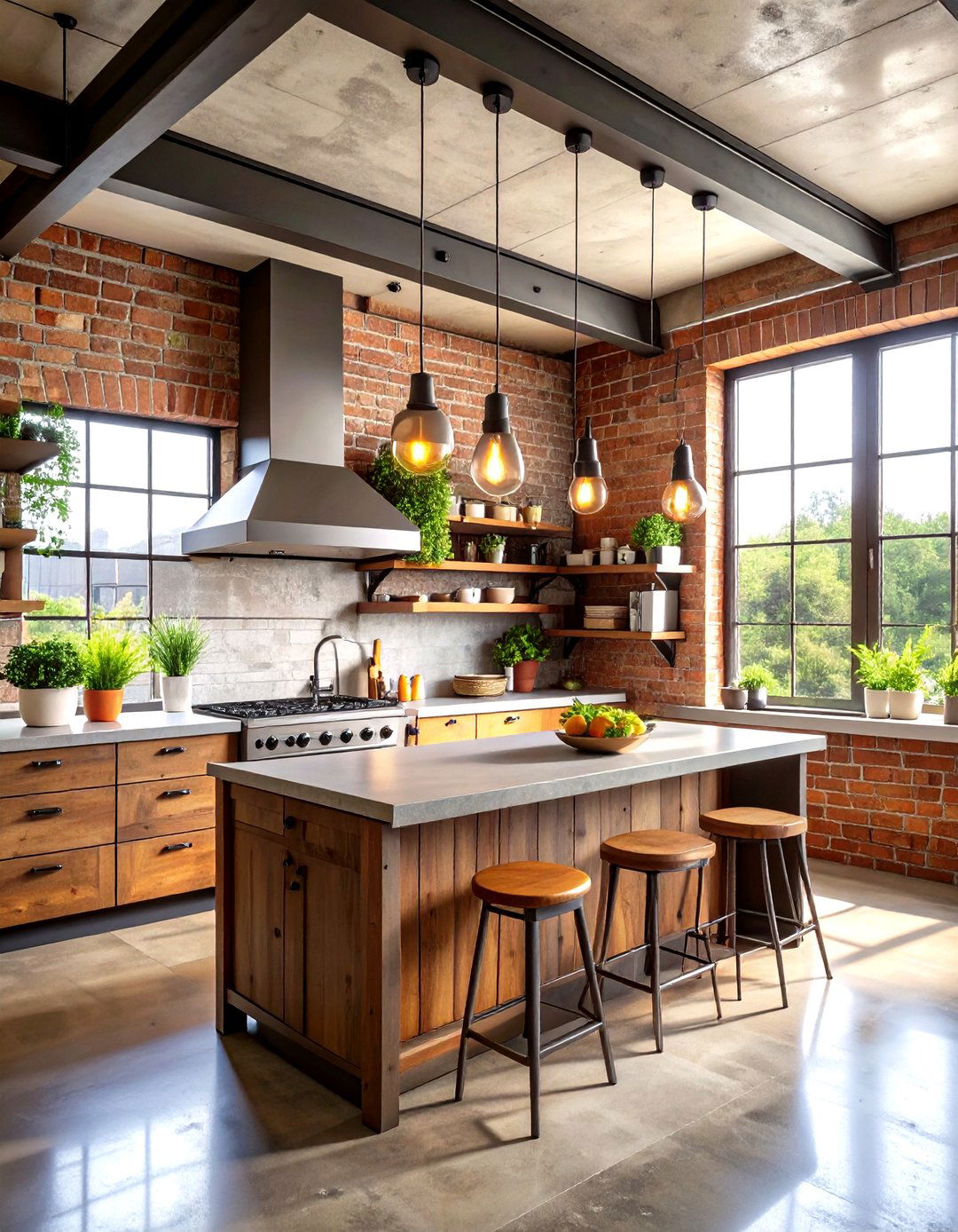 Industrial Loft Sunroom Kitchen - 24 Sunroom Kitchen Ideas