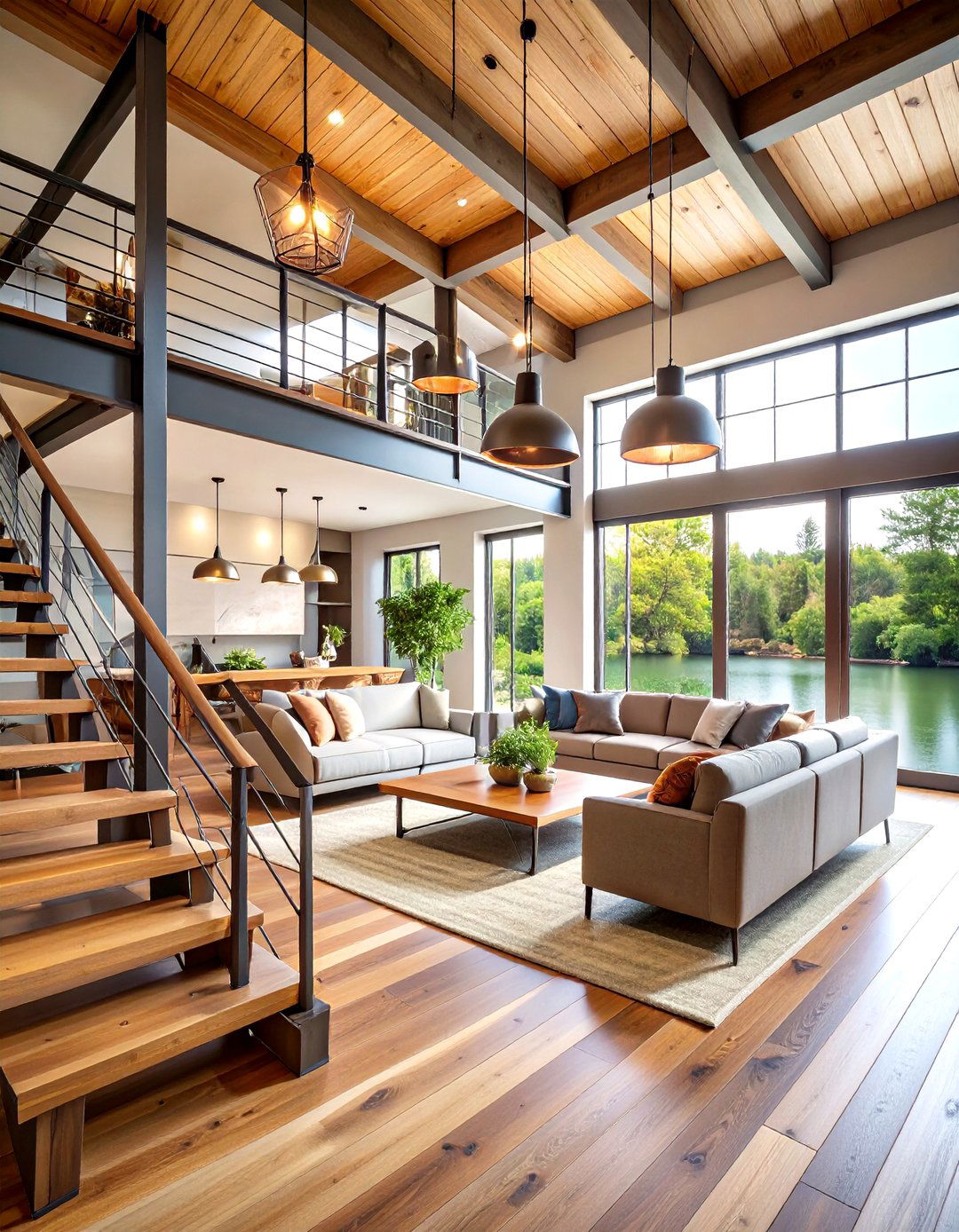 Industrial Metal Accent Elements - 24 Lake House Decorating Ideas