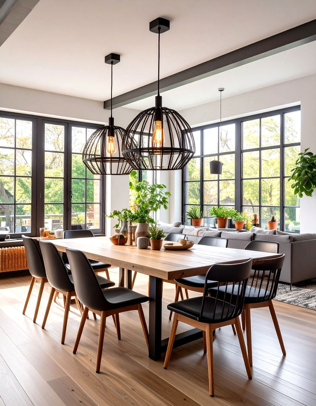 Industrial Metal Fixture Design - 24 Dining Room Lighting Ideas