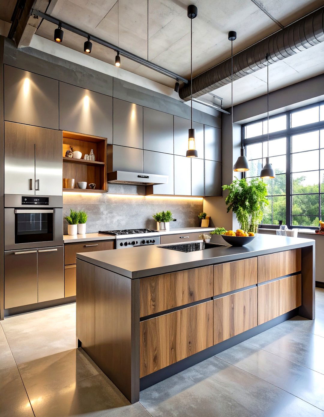 Industrial Metal Sheet Kitchen Wall - 24 Kitchen Accent Wall Ideas