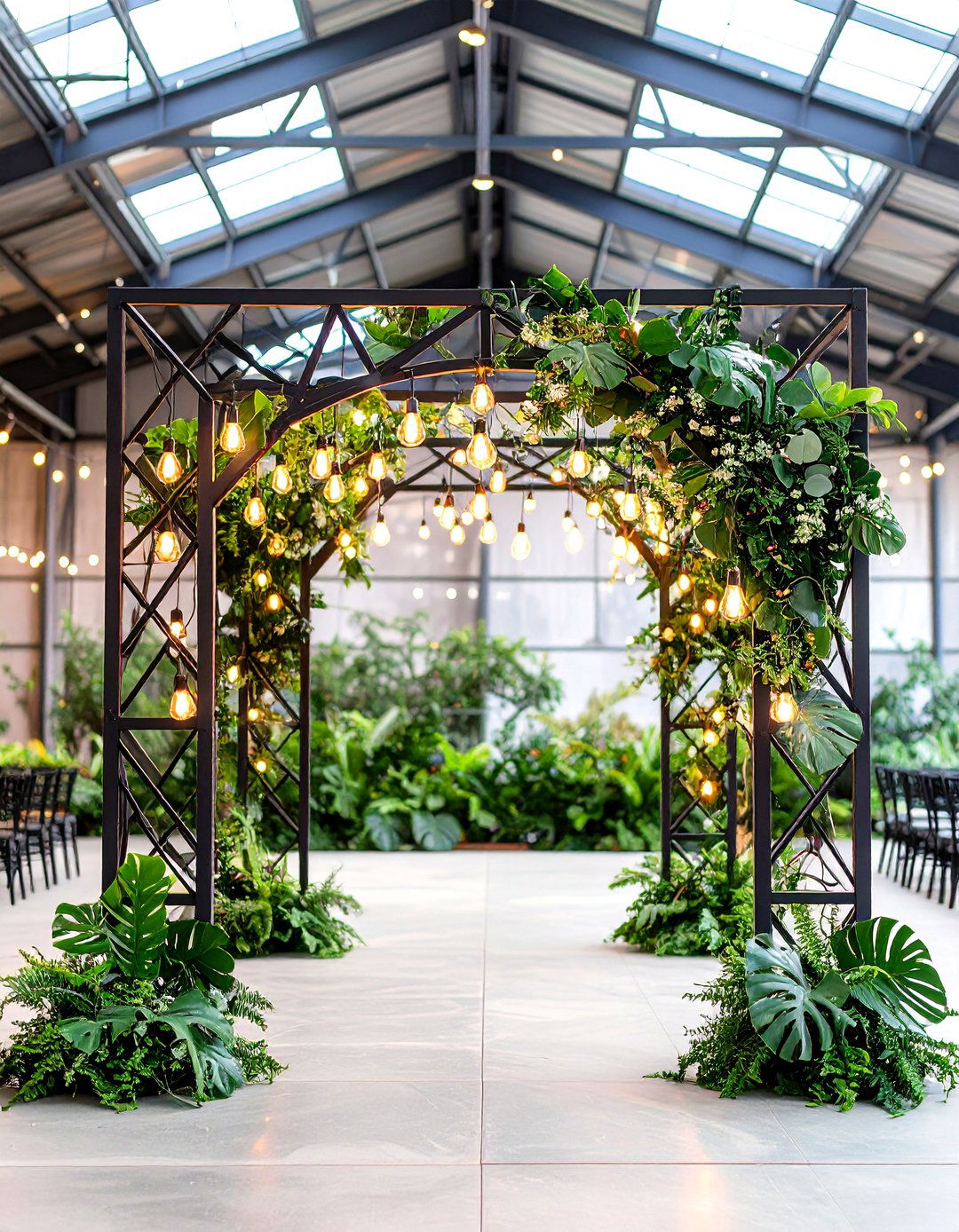 Industrial Metal Wedding Arch - 24 Wedding Arch Ideas