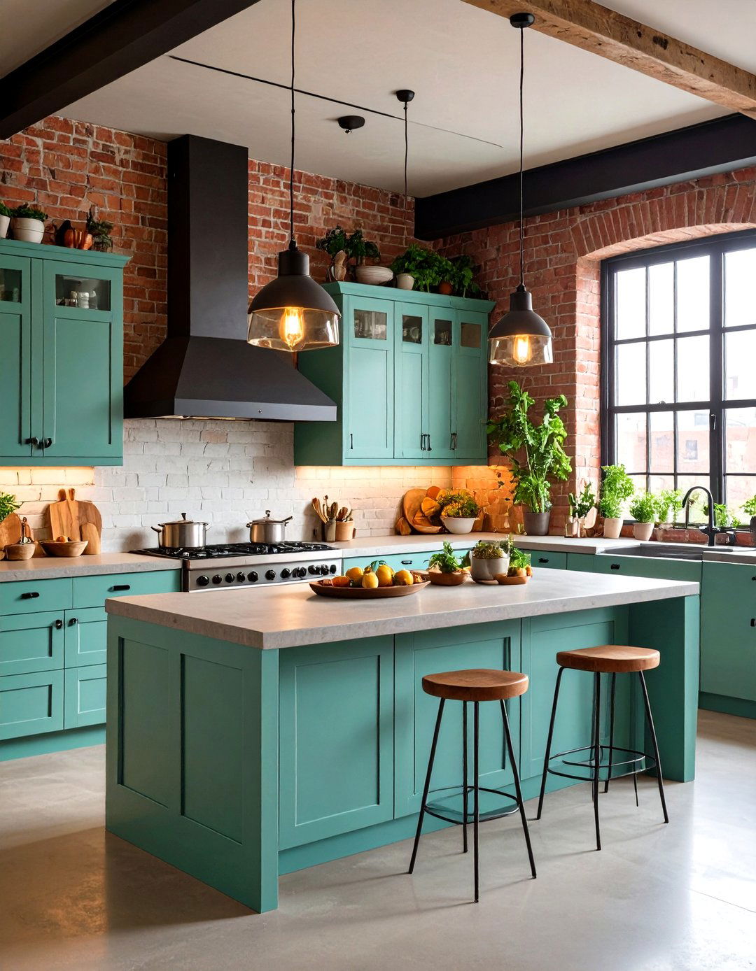 Industrial Mint Green Kitchen - 24 Mint Green Kitchen Ideas