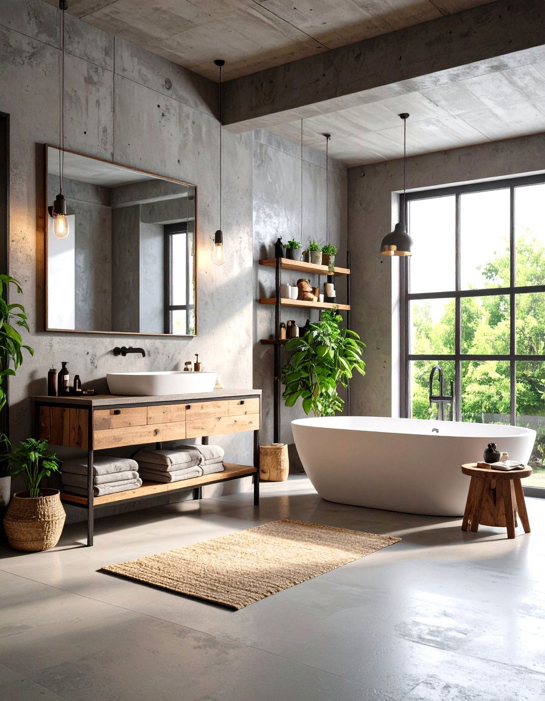 Industrial Modern Design - 24 Small Master Bathroom Ideas