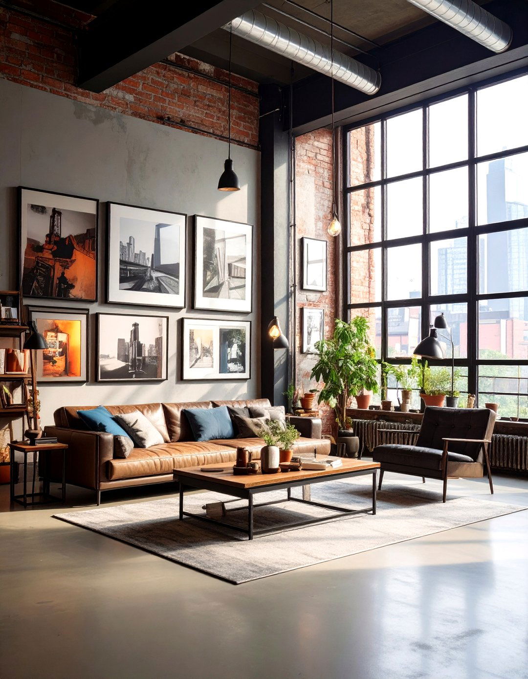 Industrial Modern Gallery Wall - 24 Gallery Wall Ideas