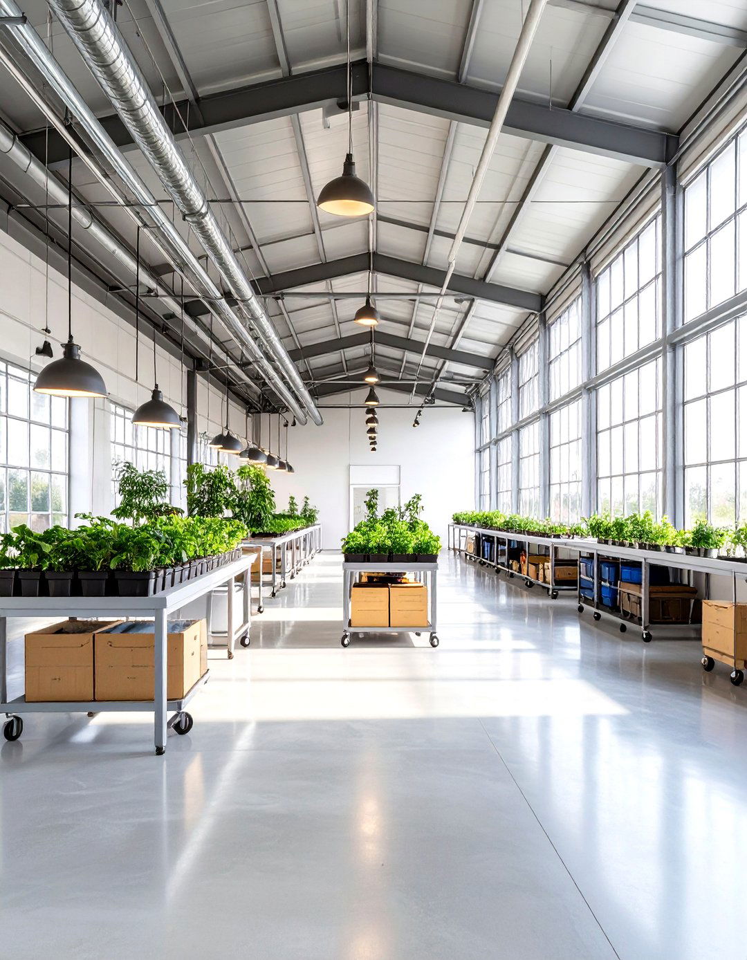 Industrial Modern Greenhouse Workshop - 24 Greenhouse Room Ideas
