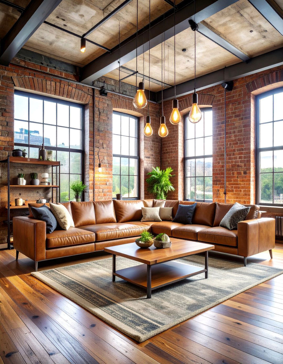 Industrial Modern Loft Living Room - 24 Apartment Small Living Room Ideas