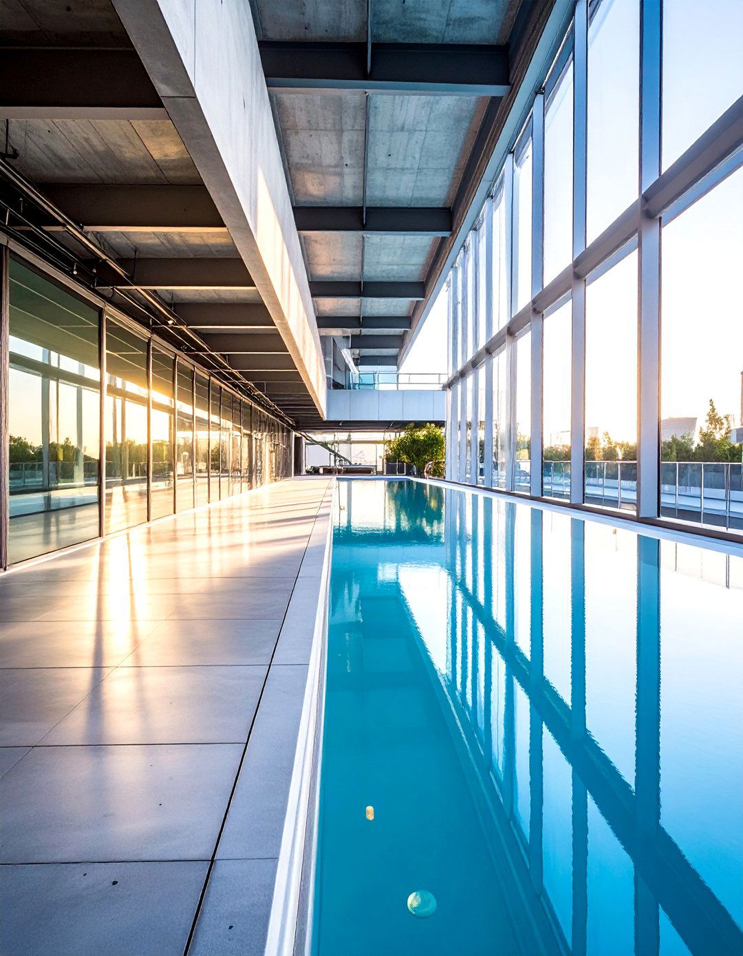 Industrial Modern Steel Pool Walkway - 24 Pool Walkway Ideas