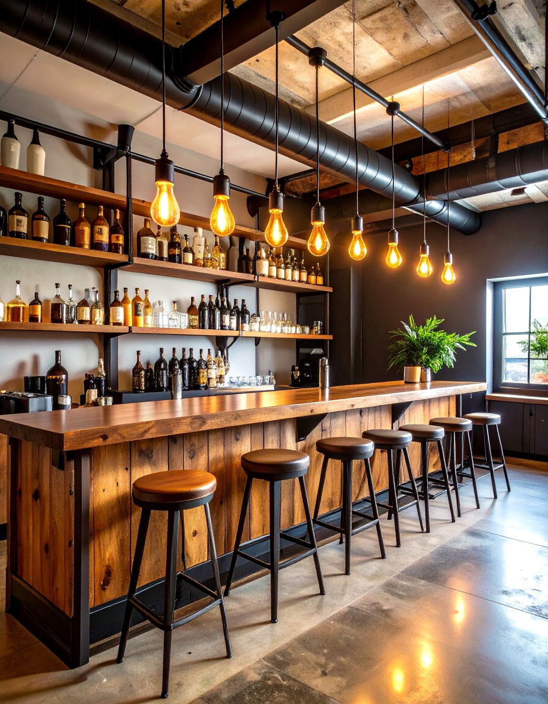Industrial Pipe Bar Setup - 24 Mini Bar Ideas