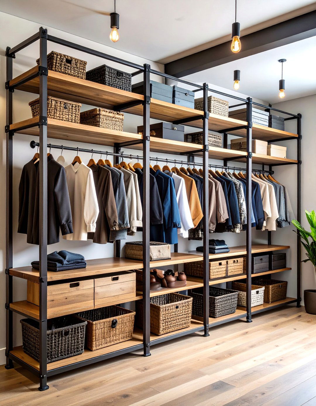 Industrial Pipe Closet System - 24 Closet Ideas