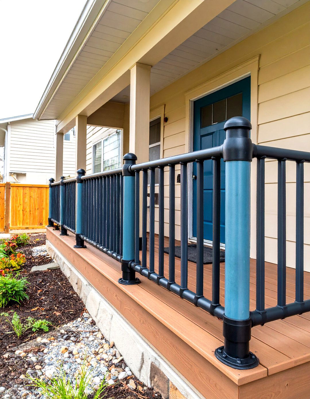 Industrial Pipe Railing Systems - 24 Front Porch Railing Ideas