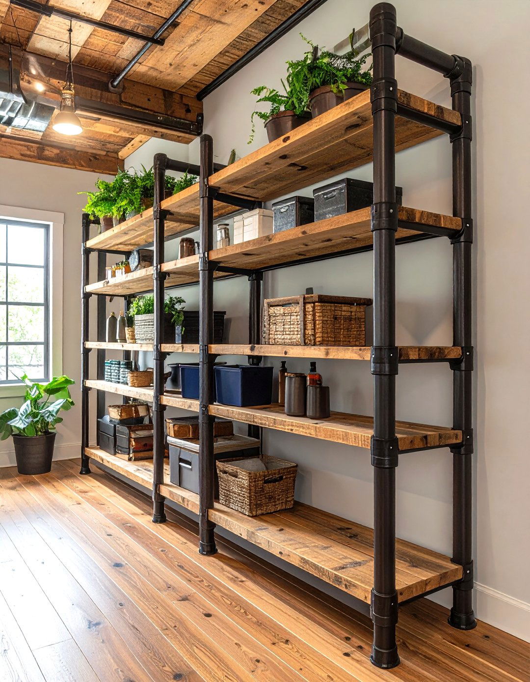 Industrial Pipe Shelving - 24 Small Utility Room Ideas